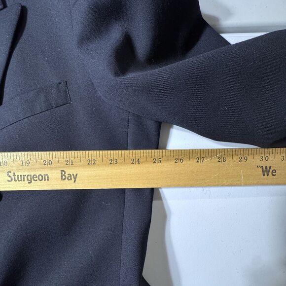 Pierre Cardin Men's Double Breasted Navy Blue Wool Jacket Blazer Size 53R - Picture 7 of 13